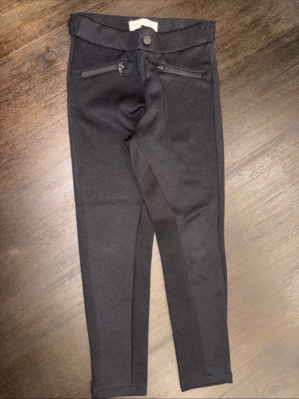Zara Men's Tailored Black Dress Pants with Zip Pockets